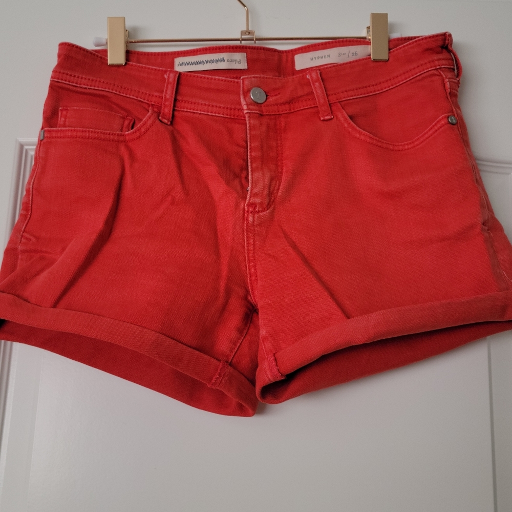 Pilcro cut off red Jean shorts